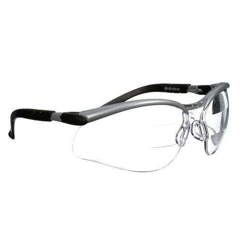 Miniatura 7 de 3M BX Lentes de protección de doble lectura, lentes antiniebla transparentes 11457-00000-20, armazón plateado/negro, dioptría superior/inferior +1.5