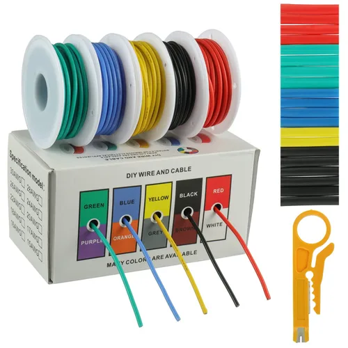 Miniatura 4 de BOJACK Alambre de silicona de calibre 10 de 10 pies rojo y 10 pies negro flexible 10 AWG alambre de cobre trenzado (paquete de 1 par)