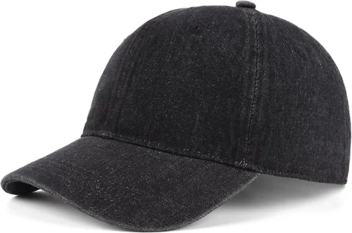 Miniatura 10 de Gorra de béisbol de mezclilla lavada de gran tamaño XXL, gorra deportiva de perfil bajo para cabezas grandes de 23.5 a 25.5 pulgadas, sombrero
