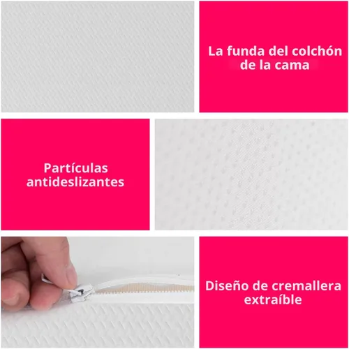 Miniatura 7 de PayLessHere Colchón individual de 6 pulgadas, colchón de espuma viscoelástica de gel de firmeza media, blanco, con funda de cremallera lavable