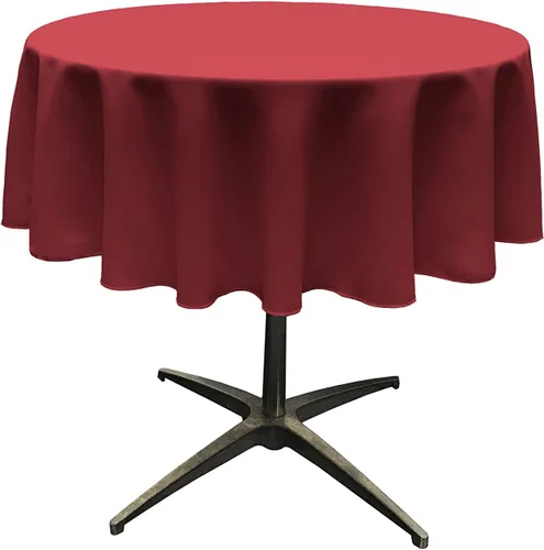 Miniatura 92 de LA Linen - Mantel redondo lavable de popelina de poliéster, resistente a manchas y arrugas, 51", mantel de tela para comedor, cocina, fiesta, Negro