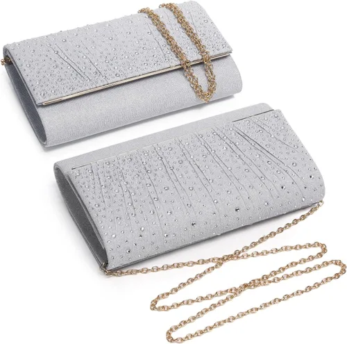 Miniatura 3 de Bolsas de noche para mujer, con lentejuelas con purpurina, bolso de mano brillante para mujer, bolso formal de boda, fiesta, baile