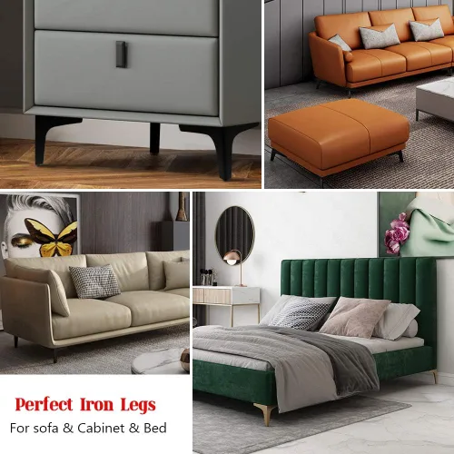 Miniatura 7 de Patas para muebles, patas de metal dorado de 6 pulgadas para muebles, patas de mesita de noche resistentes para mesa, armario, sofá, silla
