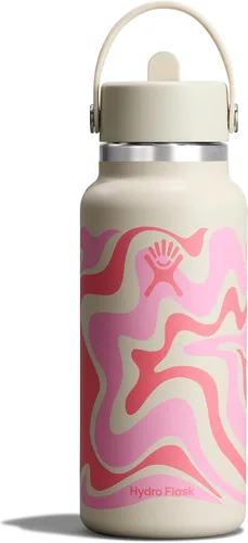 Miniatura 23 de Hydro Flask Botella de agua – Acero inoxidable aislado – Tapa flexible con popote de boca ancha, antiderrames, a prueba de fugas y recargable en 32