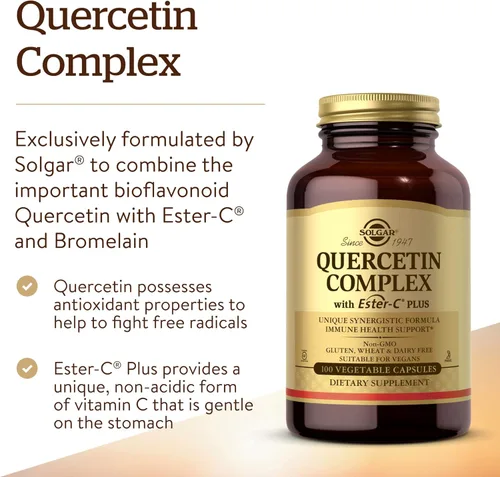 Miniatura 3 de Solgar – Quercetin Complex con Ester-C Plus Cápsulas Vegetales, E2319, 1, 1