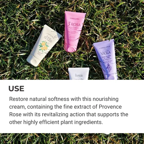 Miniatura 6 de L'Erbolario Rose - Crema de manos nutritiva perfumada, loción hidratante de manos para mujeres y hombres con aceite de girasol, para manos secas