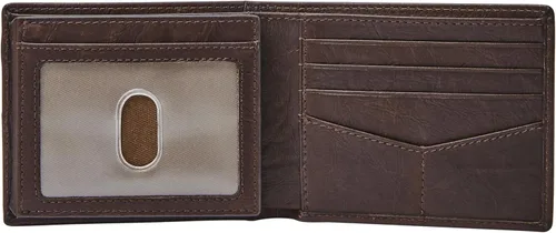 Miniatura 56 de Fossil Billetera plegable de cuero para hombre con ventana de identificación abatible para hombres