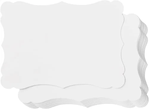 Paquete de 50 tarjetas de papel kraft en blanco, cartulina, papel grueso, color marrón, tarjetas de felicitación para menús de tarjetas de regalo,