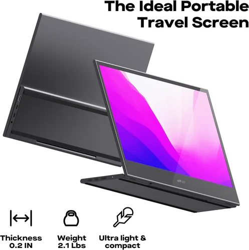 Miniatura 7 de Mobile Pixels Glance - Monitor portátil para laptop, pantalla FHD 1080P de 16 pulgadas, monitor portátil USB-C y HDMI, monitor de viaje