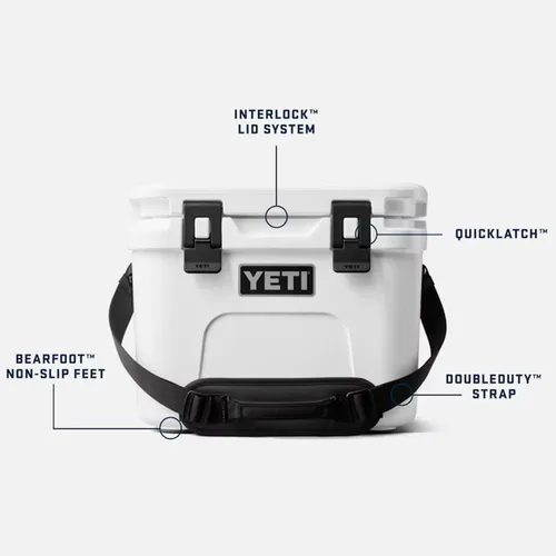 Miniatura 2 de YETI Roadie 15 - Enfriador duro con correa de hombro DoubleDuty verde bosque negro