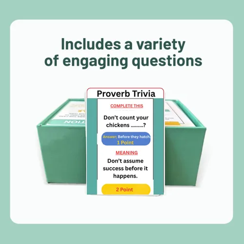 Miniatura 4 de Proverbios Juegos de trivia, preguntas con respuestas y significados Divertidos juegos de mesa para fiestas familiares, noche de juegos