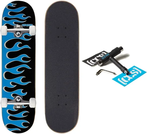 Miniatura 31 de [CCS] Patineta completa Madera de arce Grado profesional Totalmente montado con herramienta de patinaje y calcomanías Adultos, niños