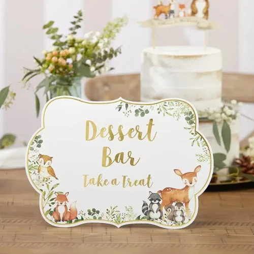 Miniatura 3 de Kate Aspen Decoraciones de baby shower de bosque, kit de letreros decorativos (8 letreros diferentes, letrero de bienvenida para baby shower y más)