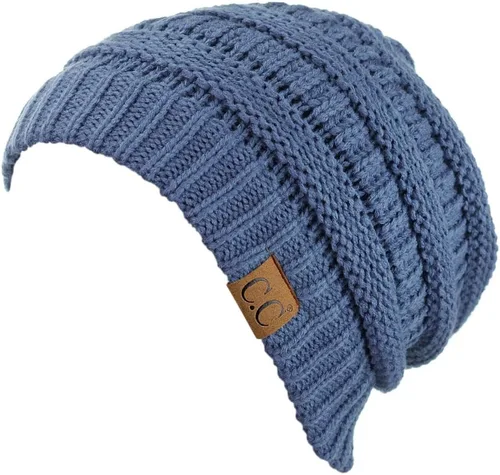 Miniatura 216 de C.C Trendy Warm Chunky Soft Stretch Cable Knit Beanie