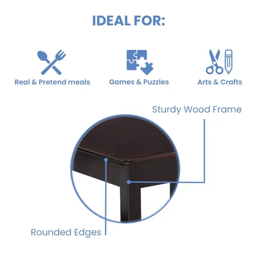 Miniatura 4 de Delta Children MySize - Juego de mesa y silla de madera para niños (2 sillas incluidas), ideal para artes y manualidades, merienda, tareas y más