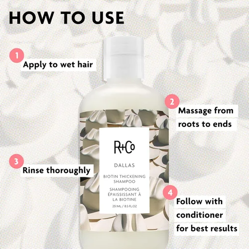 Miniatura 6 de R+Co DALLAS Biotin Thickening Shampoo – Volumizing & Strengthening Hair Cleanser, All Hair Types