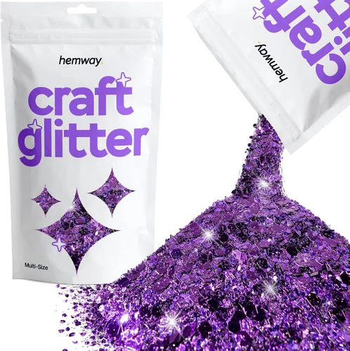 Miniatura 51 de Hemway Craft Glitter - Rojo Copos de lentejuelas metálicas de varios tamaños para manualidades de resina y epoxi Suministros para vasos
