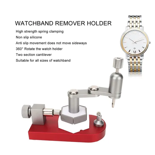 Miniatura 4 de Pulsera de reloj de alta resistencia, soporte de acero inoxidable para correa bilateral, herramientas y kits de reparación de tornillos de alta