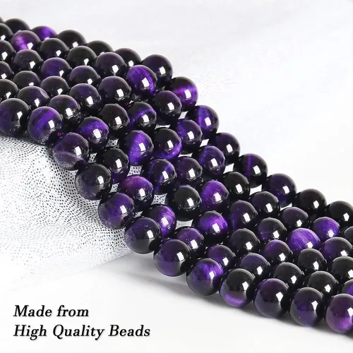 Miniatura 5 de BONNY BOXX Pulsera de piedras preciosas curativas naturales, pulsera de piedra semipreciosa de 0.315in para hombres y mujeres, joyería de cristal