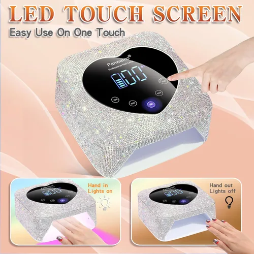 Miniatura 4 de Lámpara de uñas LED UV recargable, luz UV inalámbrica de 72 W para uñas con parte inferior extraíble, lámpara de curado profesional para uñas de gel
