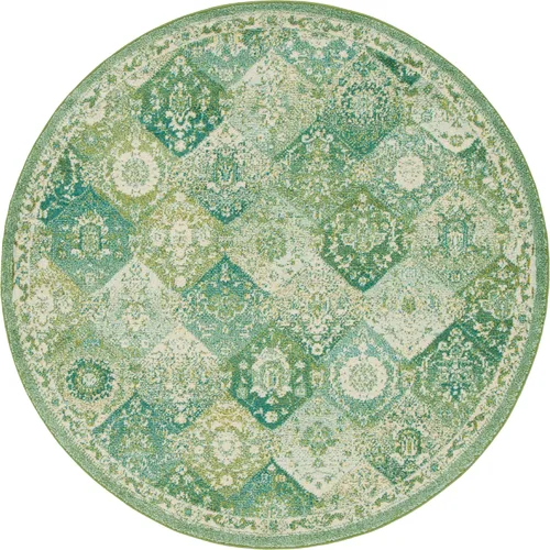 Miniatura 27 de Unique Loom Penrose Collection - Alfombra de área - Blake (2' 2" x 3' 1" Rectángulo, Verde/Beige)