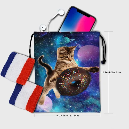 Miniatura 6 de Bolsas de agarre de gimnasia para gimnastas - Bolsa de cuerda para atletas con cordón