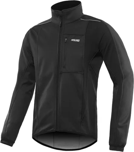 Miniatura 7 de Chaqueta térmica para ciclismo (tejido Softshell, resistente al viento, impermeable, 15K) de ARSUXEO