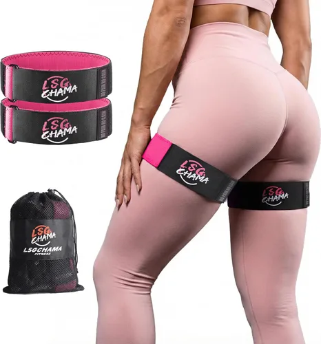 Miniatura 6 de Bandas de resistencia BFR para mujeres, bandas de ejercicio de entrenamiento de glúteos, equipo de entrenamiento de fitness Rojo