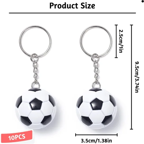Miniatura 2 de 10 llaveros de pelota de fútbol, mini llavero de fútbol, llavero de pelota deportiva para recuerdos de fiesta, recuerdo de equipo, recompensas
