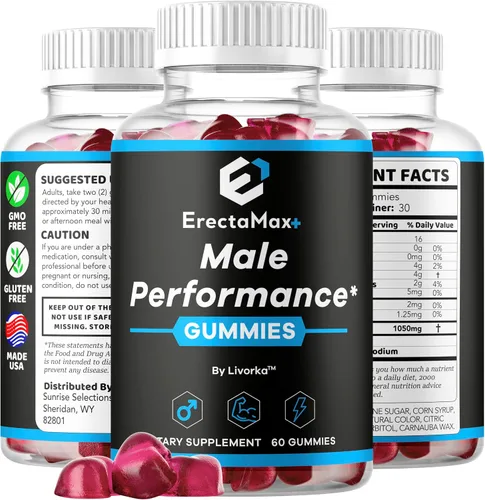 Miniatura 8 de Erecta Max+ - Gomitas oficiales ErectaMax+ Premium Gummys fórmula avanzada natural para la salud y el bienestar, suplemento diario ErectaMaxPlus