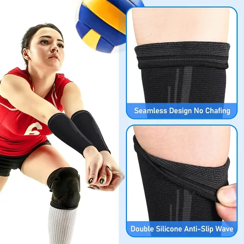 Miniatura 5 de TOBWOLF 1 par de mangas de brazo de voleibol, mangas de compresión de voleibol, mangas de antebrazo deportivas, mangas de antebrazo para pasar