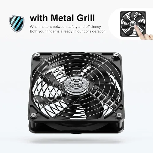 Miniatura 6 de ELUTENG Ventilador de 4.724 in con 3 velocidades 5 V USB alimentado por USB 1500PRM Gaming PC Refrigeración portátil adecuado para tableta, receptor