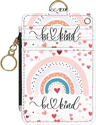 Miniatura 16 de Portafolios delgado Portafolios para tarjetas de crédito, Portafolios RFID para mujer Linda pequeña cartera de bolsillo frontal con cremallera