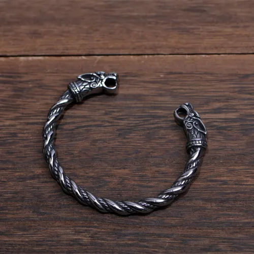 Miniatura 6 de Pulsera vikinga de acero inoxidable para hombre, joyería de talismán para hombres