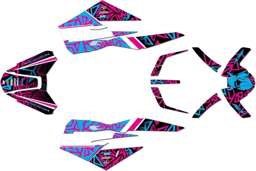 Miniatura 3 de Kit de gráficos para KTM Duke 790 (2018+) Serie Fatality Cyan 21 Mil – Adhesivos para motocicleta Dirt Pit Bike Motocicleta, Adhesivos de Motocross