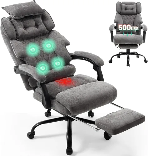 Miniatura 15 de Massage Office Chair with Foot Rest,6 Points Vibration & Heat Executive Office Chairs for Heavy People,500LBS Big and Tall Office Chair,Ergonomic