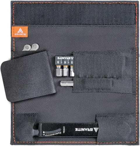 Miniatura 3 de Granite Rocknroll TQ - Kit de herramientas para bicicleta de trinquete torque, kit multiherramienta para bicicleta con 10 brocas de herramienta