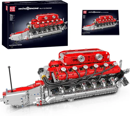 Mould King 10169 Technique V12 - Bloques de construcción de motor de juguete, 3472 piezas APP Motor eléctrico Motor Drive Clamp Bloques Kit de
