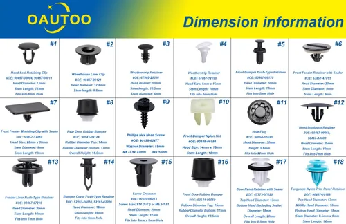 Miniatura 4 de 259 piezas compatibles con Lexus & Camry Corolla Corolla Interior y Exterior Retenedor Clip Clip Surtido