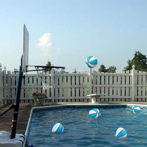 Miniatura 6 de Honoson Paquete de 6 unidades de baloncesto para piscina acuática, de goma, impermeables, para fiestas de verano en el lago