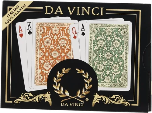 Miniatura 2 de DA VINCI Venezia, naipes italianos 100% de plástico, juego de 2 cubiertas, índice regular de tamaño de puente