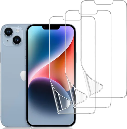 Miniatura 8 de Paquete de 3 protectores de pantalla de TPU para iPhone 15 Pro Max, película de hidrogel transparente HD transparente suave y flexible compatible
