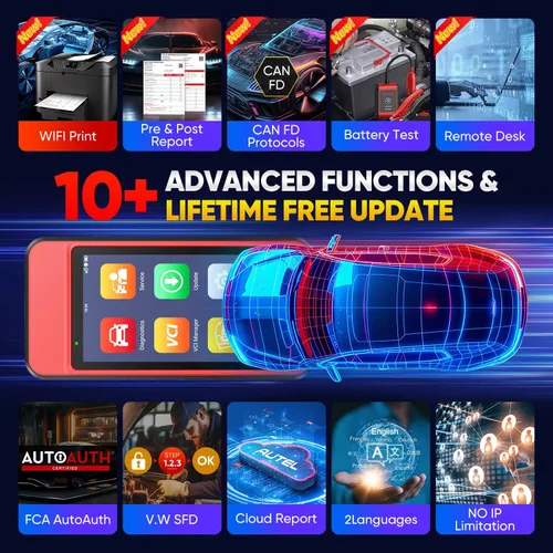 Miniatura 8 de Autel Escáner MaxiDiag MD909 PRO OBD2, lector de códigos de automóvil MD909PRO 2026, herramienta de diagnóstico de todos los sistemas, 11 servicios