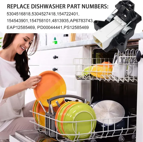 Miniatura 6 de Pestillo de puerta de lavavajillas 5304516818 5304525218 para Frigidaire, Crosley, Ikea, Kenmore lavavajillas reemplaza 154543901, 154722401