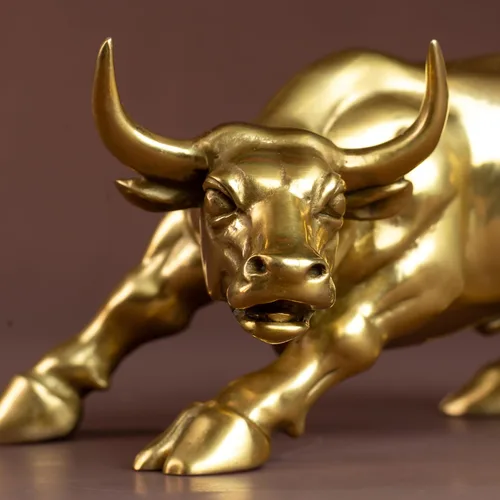 Miniatura 9 de Figura de toro de latón – Decoración artística de toro de pared, figura de toro/vaca/buey de bronce, estatuas y esculturas para decoración del hogar