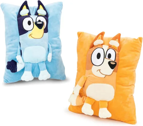 Miniatura 7 de Bluey Almohada Cojín de Bingo Snuggle – Cojín decorativo de felpa súper suave – Mide 13 pulgadas (producto oficial)