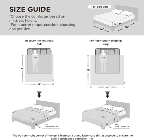 Miniatura 19 de Bedsure Relleno de edredón – Edredones acolchados tamaño King, edredón para todas las estaciones, ropa de cama alternativa de plumón suave, con 8