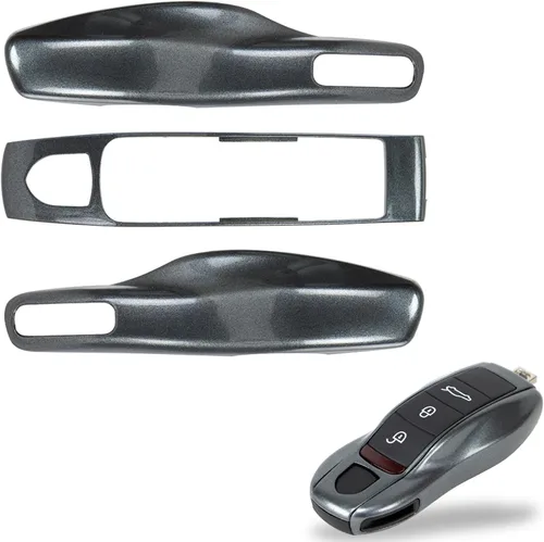 Funda de llavero pintada de 3 piezas de repuesto - Compatible con llavero Porsche, MK1 (Gris Ágata)