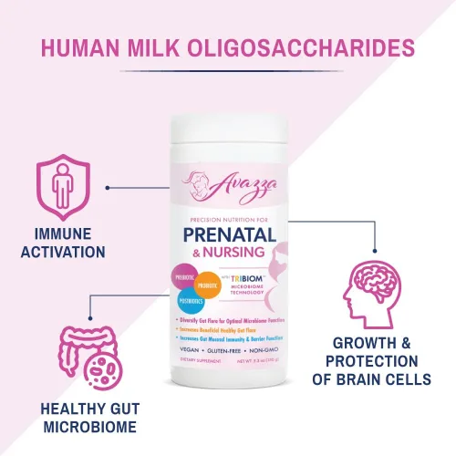 Miniatura 4 de Fórmula prenatal Avazza con fórmula TriBiom: probióticos + prebióticos + posbióticos para nutrir y estabilizar contra el intestino permeable.