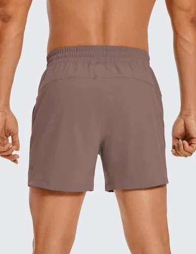 Miniatura 2 de CRZ YOGA Pantalones cortos de entrenamiento sin forro para hombre de 5 pulgadas, ligeros, de secado rápido, para correr, deportes, atletismo